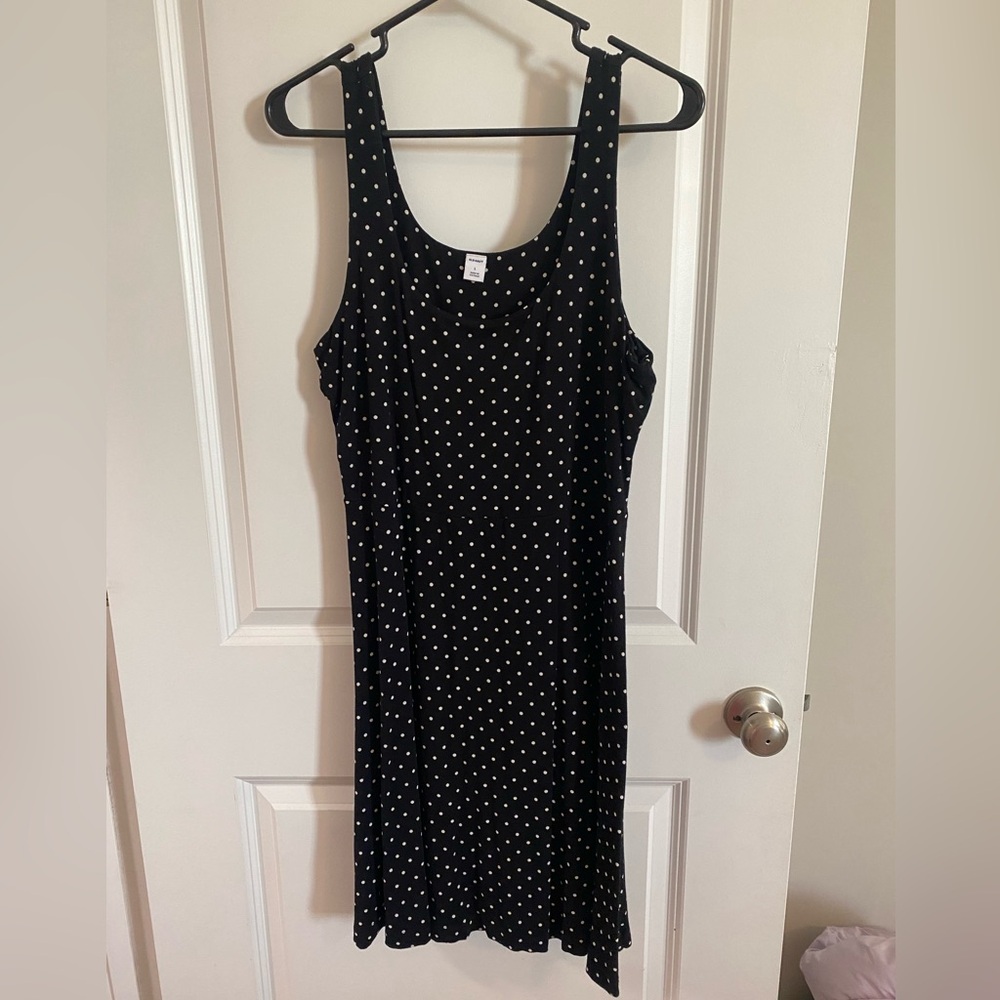 Black & white mini polka dot dress